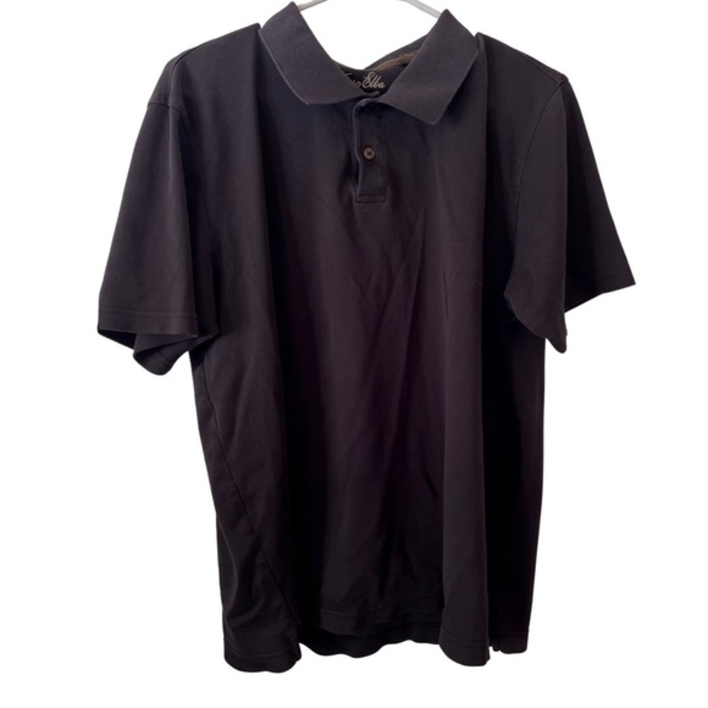 Tasso Elba 100% Pima Cotton‎ black Polo Shirt size L